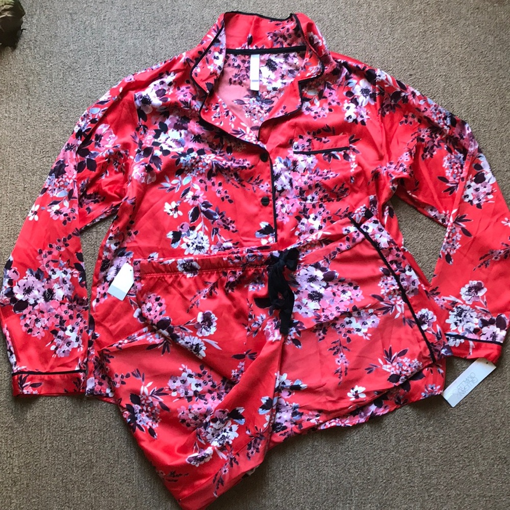 Gillian & O’Malley Pajama Set Red Floral XXL